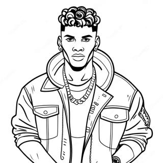 Halaman Mewarna Nle Choppa Dalam Pakaian Bergaya 125774-59654