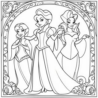 Kaca Berwarna Disney Halaman Mewarna