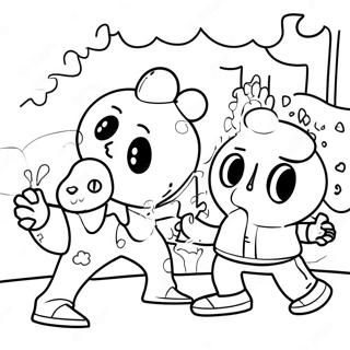 Halaman Mewarna Adegan Psychedelic Friday Night Funkin 125902 59750