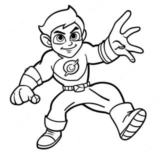 Beast Boy Dalam Aksi Gambar Mewarna 126340 60087