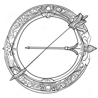 Gambar Mewarna Reka Bentuk Busur Dan Anak Panah Elegan 126626-60314