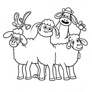 Gambar Mewarna Shaun The Sheep Bersama Kawan Kawan 126651 60330