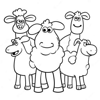 Gambar Mewarna Shaun The Sheep Bersama Kawan Kawan 126651 60331