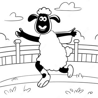 Halaman Mewarna Shaun The Sheep Menari 126653 60339