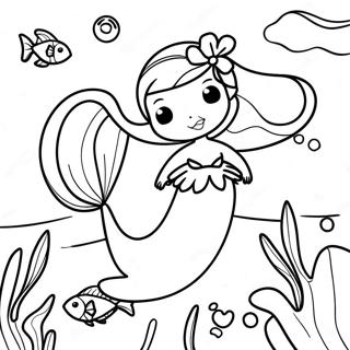 Little Mermaid 2 Halaman Mewarna