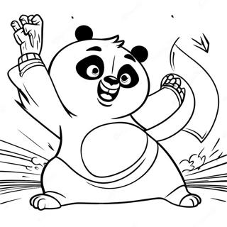 Halaman Mewarna Kung Fu Panda Dalam Aksi 127039-60629