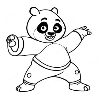 Halaman Mewarna Kung Fu Panda Dalam Aksi 127039-60631