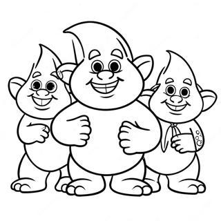 Halaman Mewarna Trolls Menyanyi 127041-60638