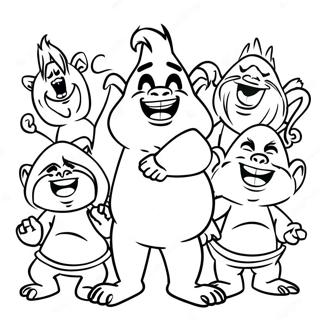 Halaman Mewarna Trolls Menyanyi 127041-60640