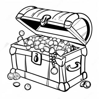 Halaman Mewarna Peti Harta Karun Dengan Permata 127143 60717