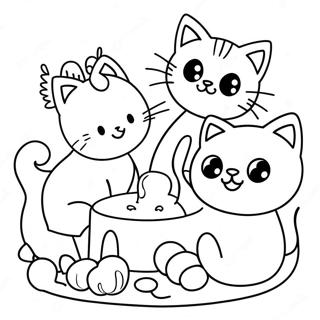 Kucing Comel Bermain Halaman Mewarna 127271-60815