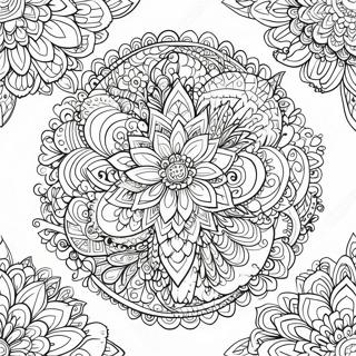 Halaman Mewarna Mandala Telur Paskah Yang Rumit 127449-60947