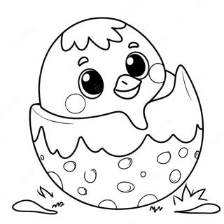 Halaman Mewarna Anak Ayam Lucu Mengintip Dari Telur 127452-60958