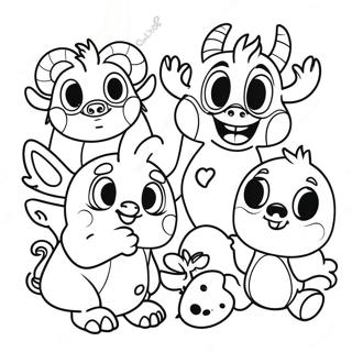 Monster Bayi Disney Yang Gembira Halaman Mewarna 127556-61040