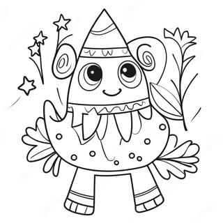 Halaman Mewarna Pinata Perayaan 127581-61053