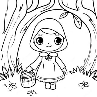 Halaman Mewarna Little Red Riding Hood 127809-61350