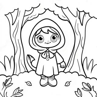 Halaman Mewarna Little Red Riding Hood Yang Berani 127810-61353