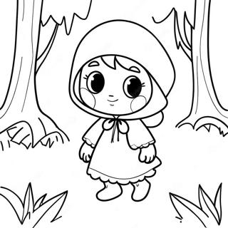 Halaman Mewarna Little Red Riding Hood Yang Berani 127810-61354