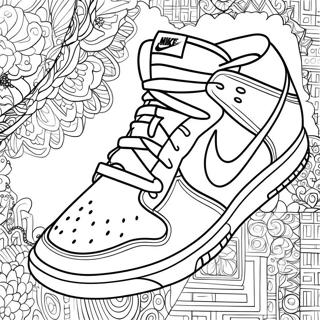 Halaman Mewarna Nike Dunks Bergaya 128199-61664