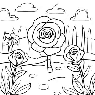 Pemandangan Taman Ros Halaman Mewarna 12835 2815