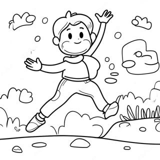 Halaman Mewarna Perayaan Hari Melompat Yang Ceria 128716-62061