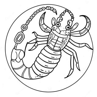 Halaman Mewarna Tanda Zodiak Scorpio 128764-62090