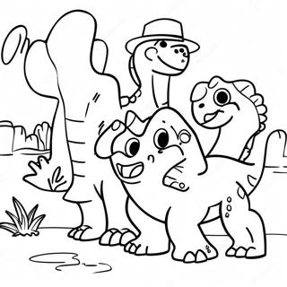 Halaman Mewarna Keluarga Dino Ranch 128973-62267