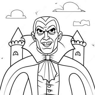 Gambar Mewarna Dracula Menyeramkan Di Dalam Istana 129098-62353