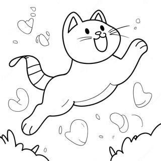 Halaman Mewarna Meowscles Melompat Tinggi 129176 62426