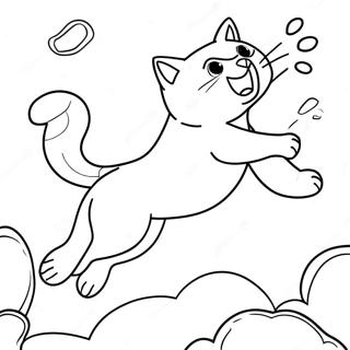 Halaman Mewarna Meowscles Melompat Tinggi 129176 62427