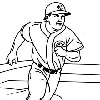 Halaman Mewarna Mike Trout Berlari Di Bases 129303-62518