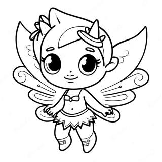 Halaman Mewarna Peri Punk Goth Dengan Sayap 129331 62545