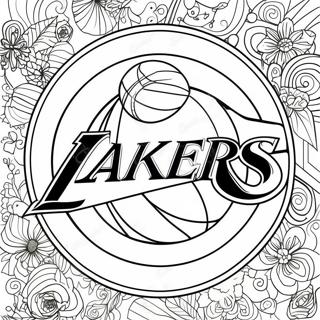 Halaman Mewarna Logo Lakers 129378-62576