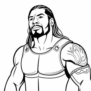 Halaman Mewarna Roman Reigns Dalam Aksi 129428-62613