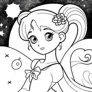 Halaman Mewarna Puteri Serenity Dalam Latar Belakang Angkasa 129560-62726