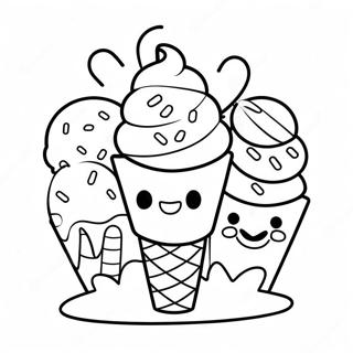 Halaman Mewarna Kedai Ais Krim Yang Berwarna Warni 130254-63265