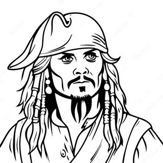 Jack Sparrow Dalam Aksi Halaman Mewarna 130920-63773