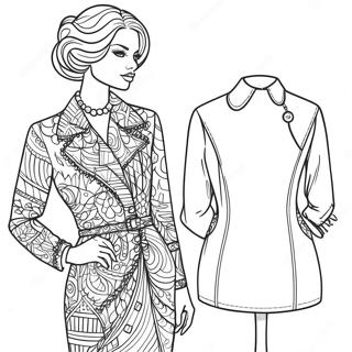 Halaman Mewarna Mannequin Fesyen 131153-63950