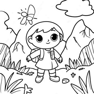 Halaman Mewarna Kakak Perempuan Yang Berani Menjelajah Alam 131307 64075