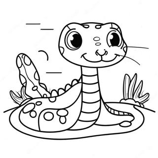 Ular Bergetar Comel Di Gurun Halaman Mewarna 131460 64192