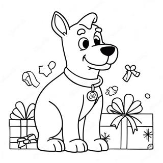 Scooby Doo Krismas Halaman Mewarna