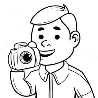 Freddie Benson Memegang Kamera Halaman Mewarna 131540-64259