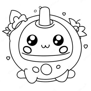 Halaman Mewarna Watak Tamagotchi Yang Comel 131641-64329