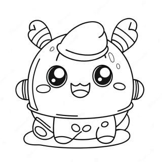 Halaman Mewarna Watak Tamagotchi Yang Comel 131641-64330