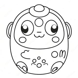 Halaman Mewarna Haiwan Peliharaan Tamagotchi Yang Berwarna Warni 131642-64335