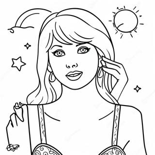 Gambar Mewarna Taylor Swift Menyanyi Dalam Cahaya Bulan 132258 64819