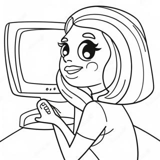 Wanita Tv Halaman Mewarna