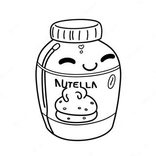 Halaman Mewarna Jar Nutella Comel 133080-65449