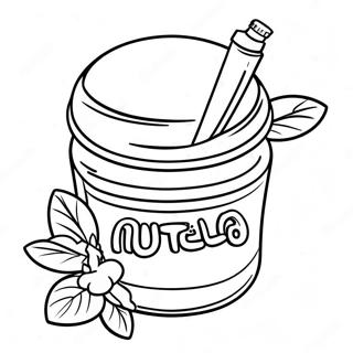 Halaman Mewarna Jar Nutella Comel 133080-65451