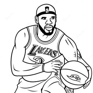 Halaman Mewarna Lebron James Dalam Aksi 133288-65615